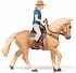 Фигурка Дикая западная лошадь с наездницей  - миниатюра №2